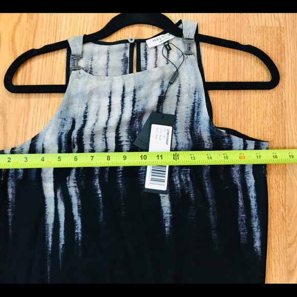 NWT Black/beige ombré symmetrical hem line dress - Picture 4 of 8